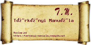 Tárkányi Manuéla névjegykártya